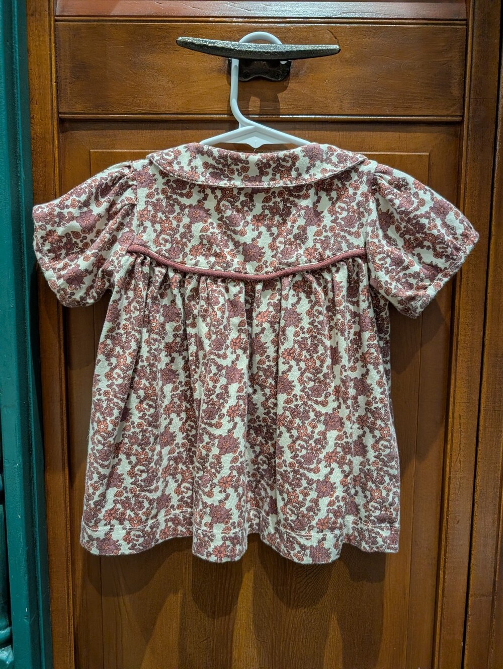 Kate Quinn Short Sleeve Cowgirl Top Clay Ditsy Floral 4T - Picture 2 of 4